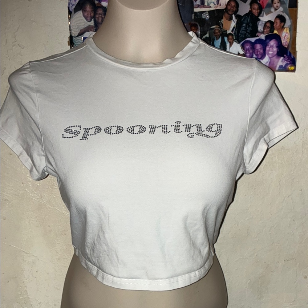 💥White Cropped T-Shirt